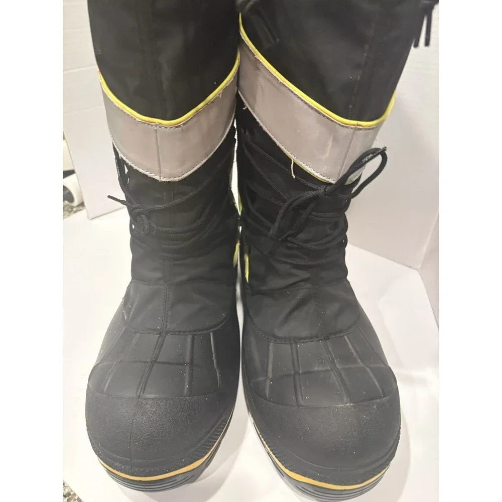 Baffin Derrick Polar Proven Winter Snow Boots Men’s US 14 Black Yellow